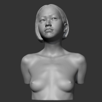 HD girl bust M 3D print model - Thumbnail 2