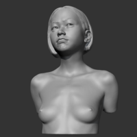 HD girl bust M 3D print model - Thumbnail 3