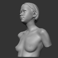 HD girl bust M 3D print model - Thumbnail 5