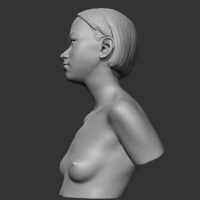 HD girl bust M 3D print model - Thumbnail 6