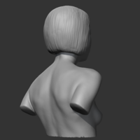 HD girl bust M 3D print model - Thumbnail 8