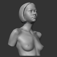 HD girl bust M 3D print model - Thumbnail 9