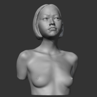 HD girl bust M 3D print model - Thumbnail 10