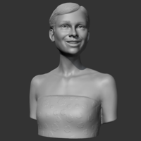 Audrey Hepburn 3D print model - Thumbnail 1