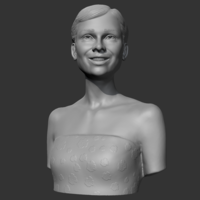 Audrey Hepburn 3D print model - Thumbnail 2