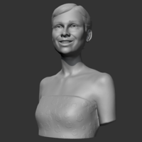 Audrey Hepburn 3D print model - Thumbnail 3