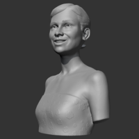 Audrey Hepburn 3D print model - Thumbnail 4