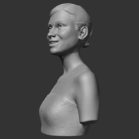 Audrey Hepburn 3D print model - Thumbnail 5