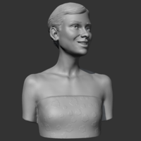Audrey Hepburn 3D print model - Thumbnail 8