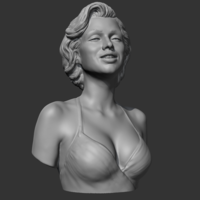 Marilyn Monroe 3D print model - Thumbnail 6
