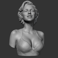 Marilyn Monroe 3D print model - Thumbnail 7