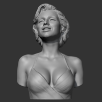 Marilyn Monroe 3D print model - Thumbnail 9