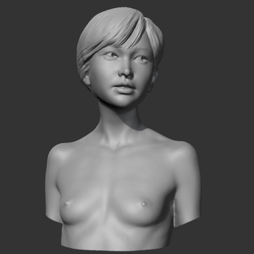 HD girl bust O 3D print model 3D Print 470338