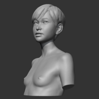 HD girl bust O 3D print model - Thumbnail 6