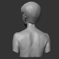 HD girl bust O 3D print model - Thumbnail 8