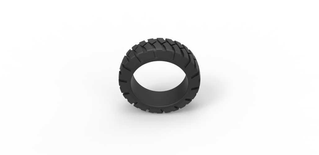 Diecast offroad tire Scale 1 to 25 3D Print 470354