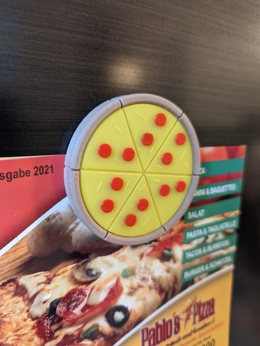 Pizza Fridge Magnet 3D Print 470362