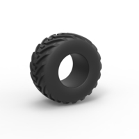 Small Diecast offroad tire 3 Scale 1 to 25 3D Printing 470371