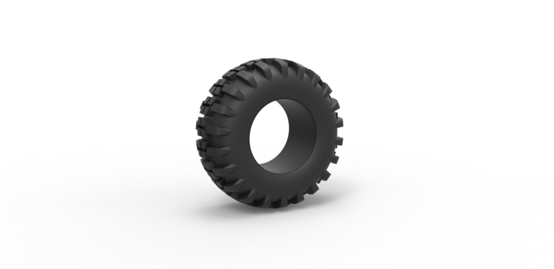 Diecast offroad tire 4 Scale 1 to 25