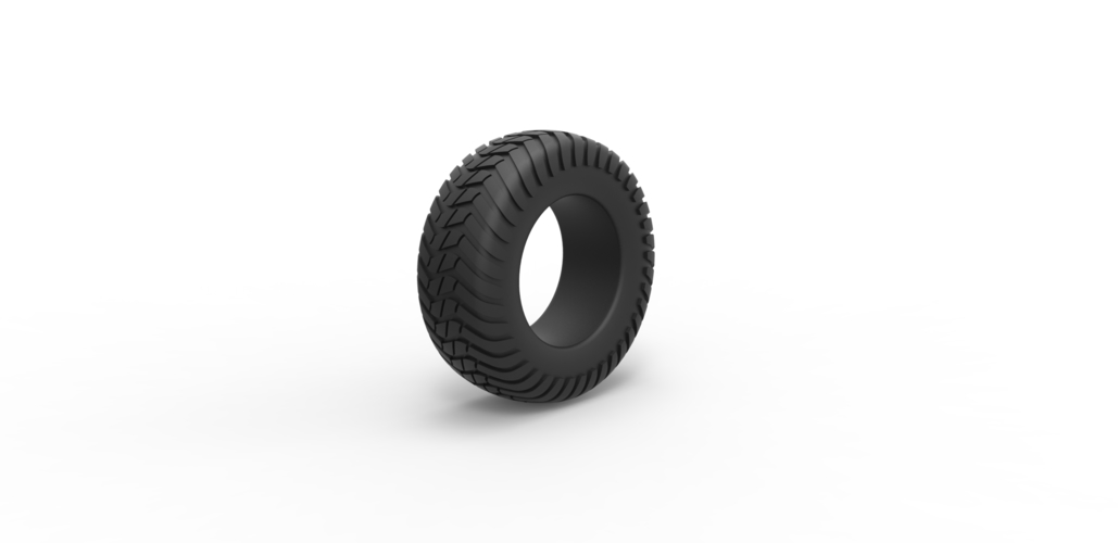 Diecast offroad tire 5 Scale 1 to 10 3D Print 470388