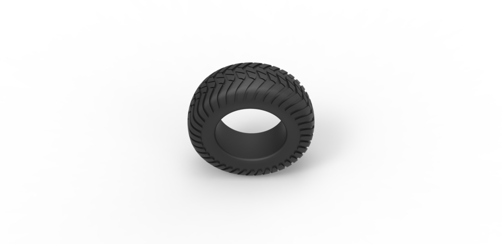 Diecast offroad tire 5 Scale 1 to 10 3D Print 470392