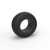 Small Diecast offroad tire 6 Scale 1 to 25 3D Printing 470394