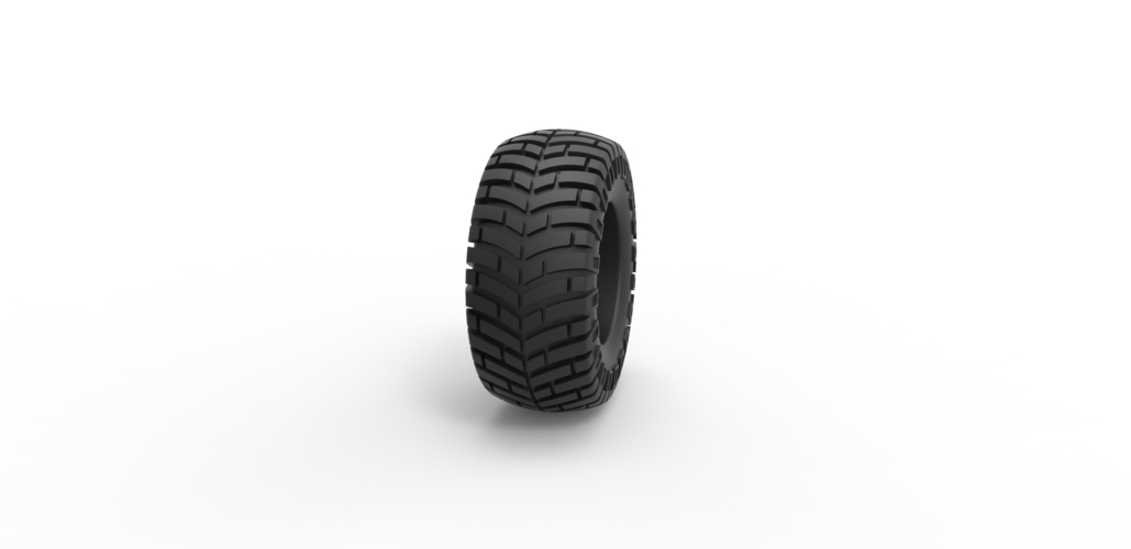 Diecast offroad tire 6 Scale 1 to 25 3D Print 470396