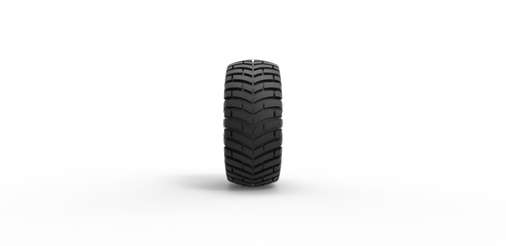 Diecast offroad tire 6 Scale 1 to 25 3D Print 470397