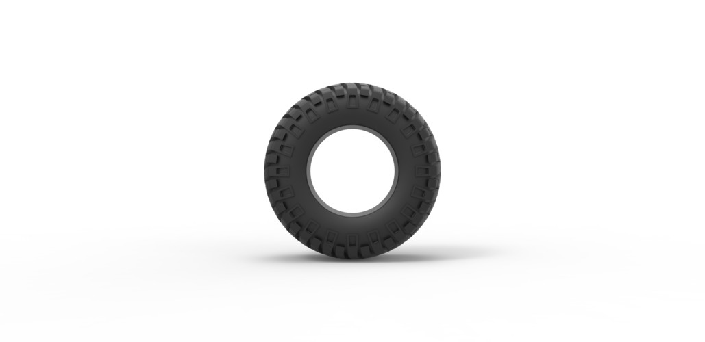 Diecast offroad tire 6 Scale 1 to 25 3D Print 470398