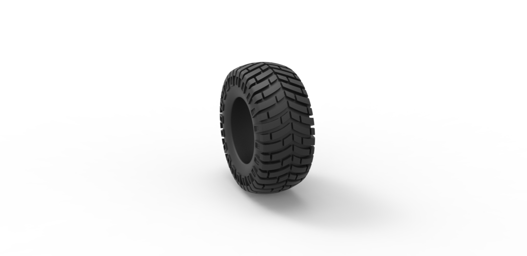 Diecast offroad tire 6 Scale 1 to 25 3D Print 470401