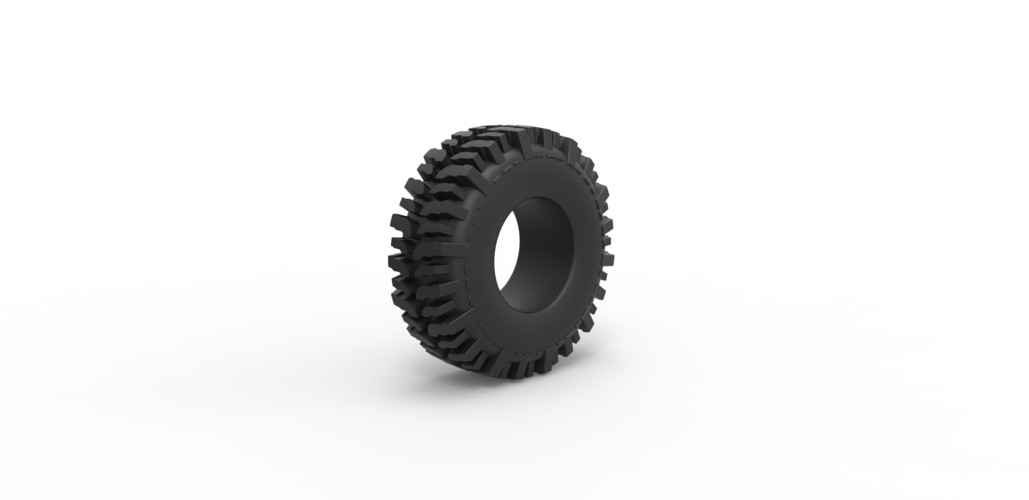 Diecast offroad tire 7 Scale 1 to 25 3D Print 470415