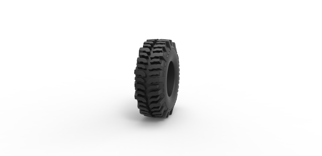 Diecast offroad tire 7 Scale 1 to 25 3D Print 470416