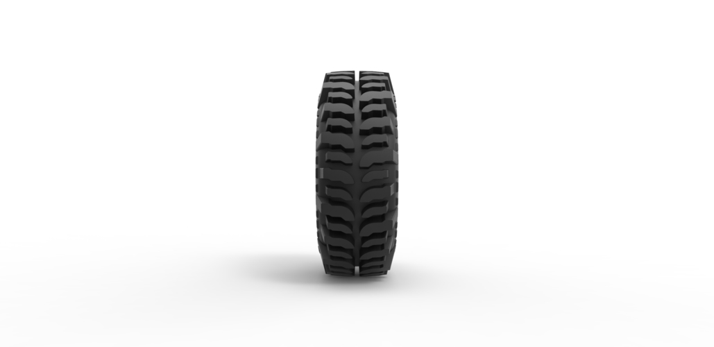 Diecast offroad tire 7 Scale 1 to 25 3D Print 470417