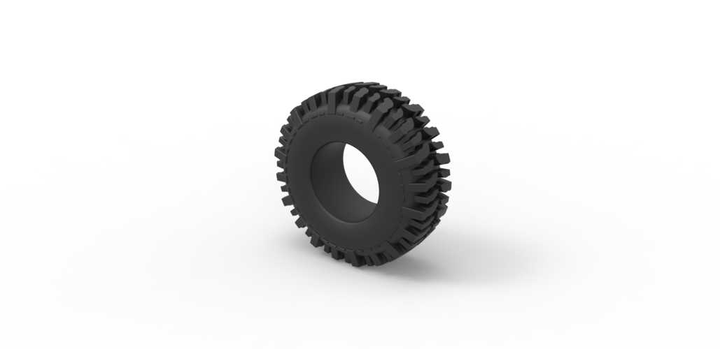Diecast offroad tire 7 Scale 1 to 25 3D Print 470420