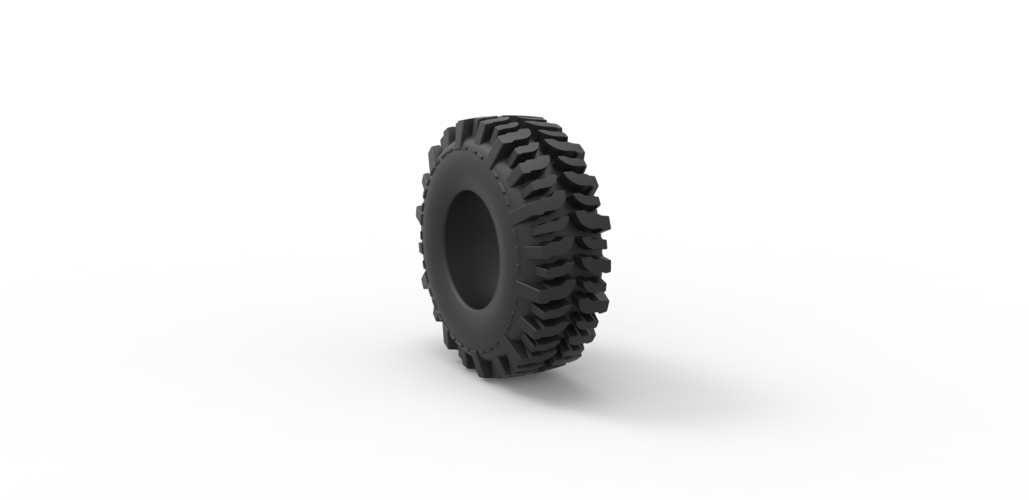 Diecast offroad tire 7 Scale 1 to 25 3D Print 470421