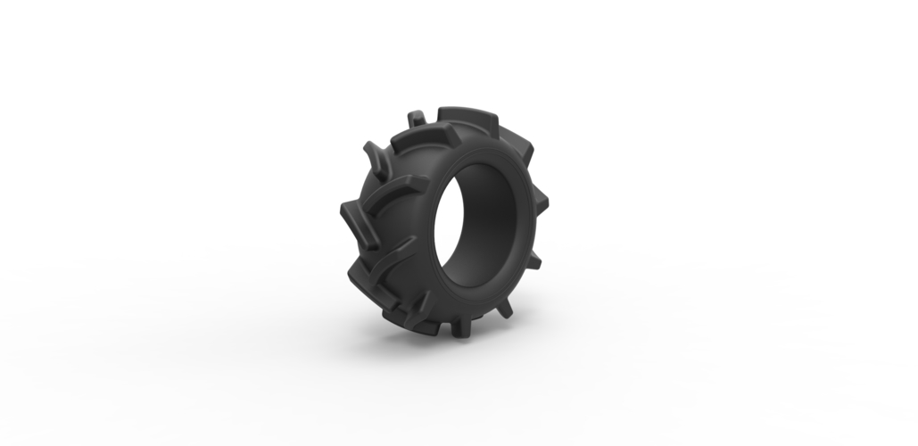 Diecast offroad tire 9 Scale 1 to 25 3D Print 470449