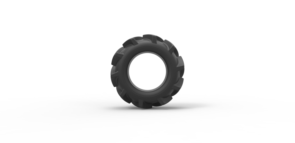 Diecast offroad tire 9 Scale 1 to 25 3D Print 470452