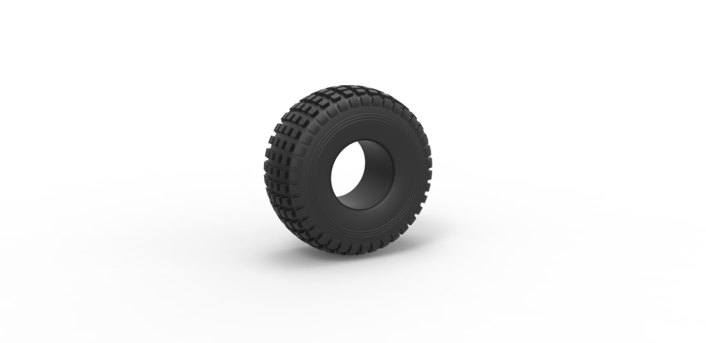 Diecast offroad tire 11 Scale 1 to 10 3D Print 470464