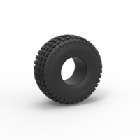 Small Diecast offroad tire 11 Scale 1 to 10 3D Printing 470464