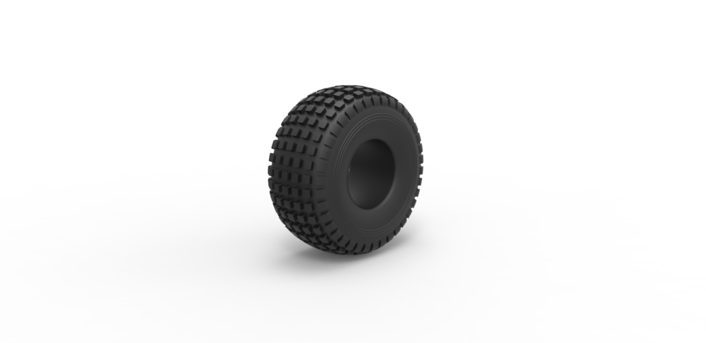 Diecast offroad tire 11 Scale 1 to 10 3D Print 470465