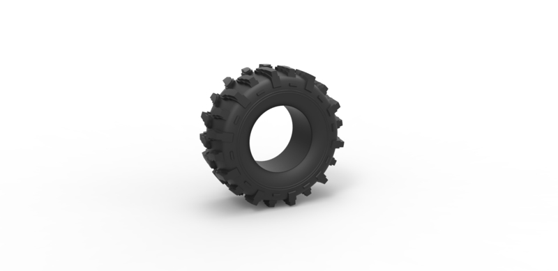 Diecast offroad tire 12 Scale 1 to 25