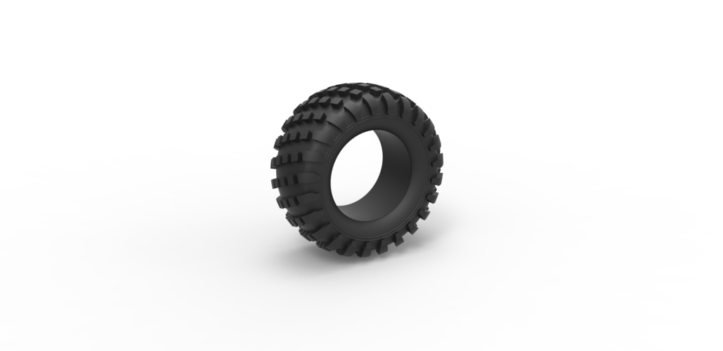 Diecast offroad tire 14 Scale 1 to 25 3D Print 470502