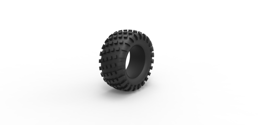 Diecast offroad tire 14 Scale 1 to 25 3D Print 470503