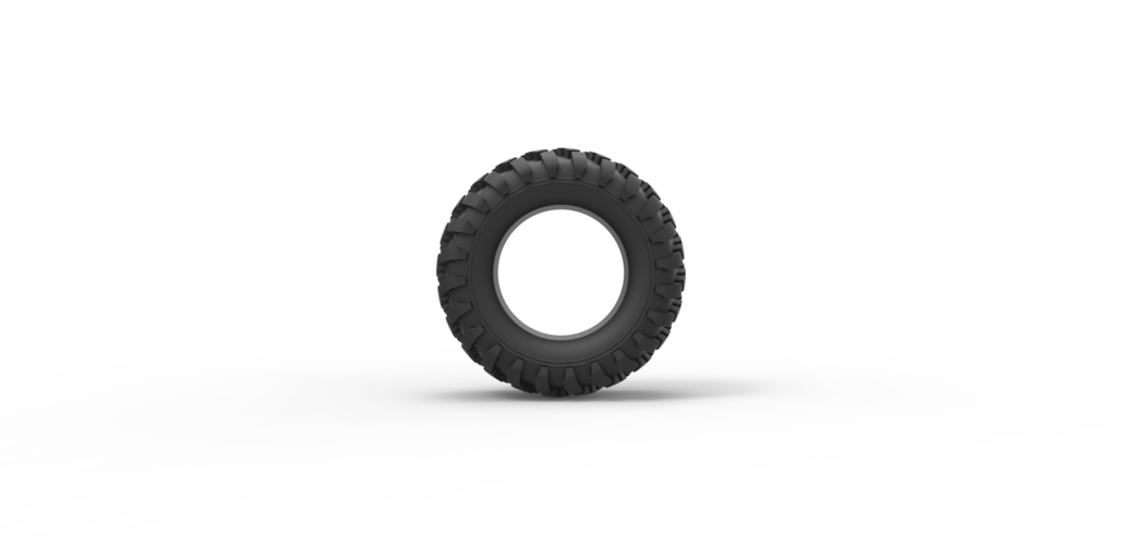 Diecast offroad tire 14 Scale 1 to 25 3D Print 470506