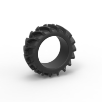 Small Diecast offroad tire 17 Scale 1 to 25 3D Printing 470524