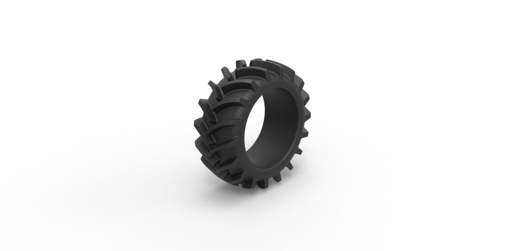 Diecast offroad tire 17 Scale 1 to 25 3D Print 470525