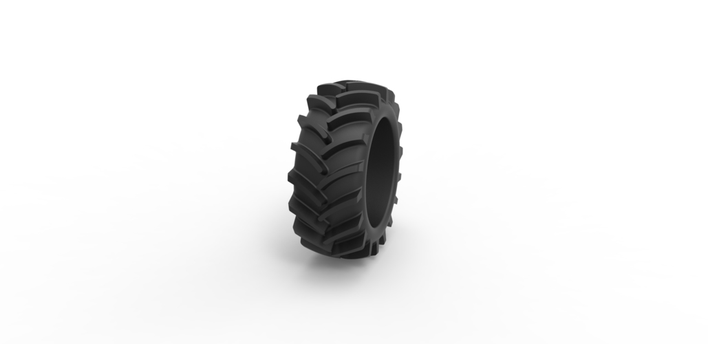 Diecast offroad tire 17 Scale 1 to 25 3D Print 470526