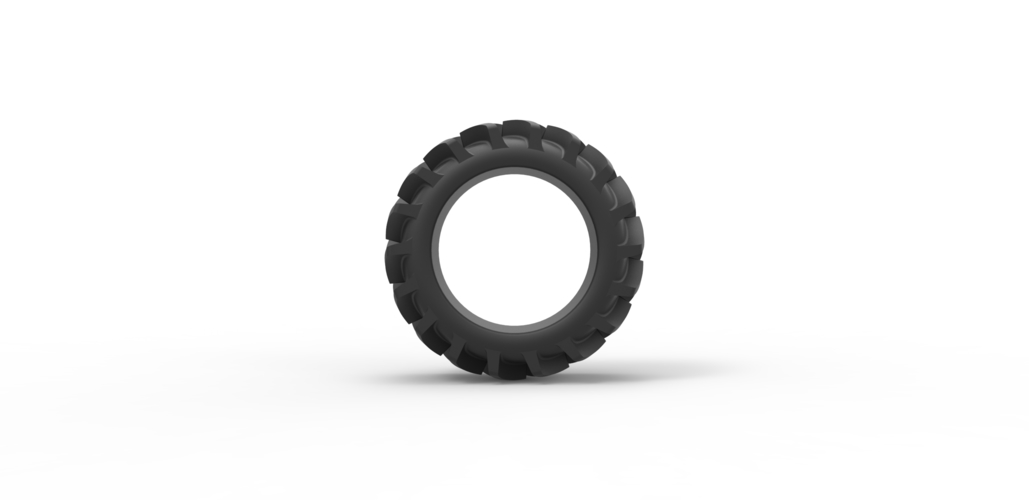 Diecast offroad tire 17 Scale 1 to 25 3D Print 470528