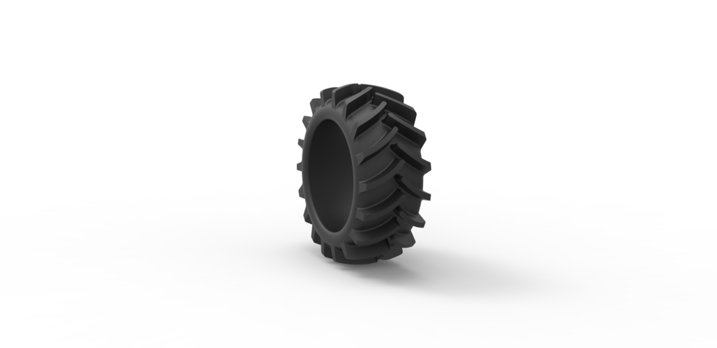 Diecast offroad tire 17 Scale 1 to 25 3D Print 470531