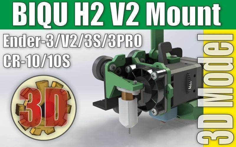 Biqu H2 Mount for Ender-3/V2/3S/3PRO and CR-10/10S 3D Print 470569